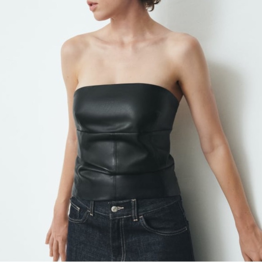 LEATHER CORSET TOP
